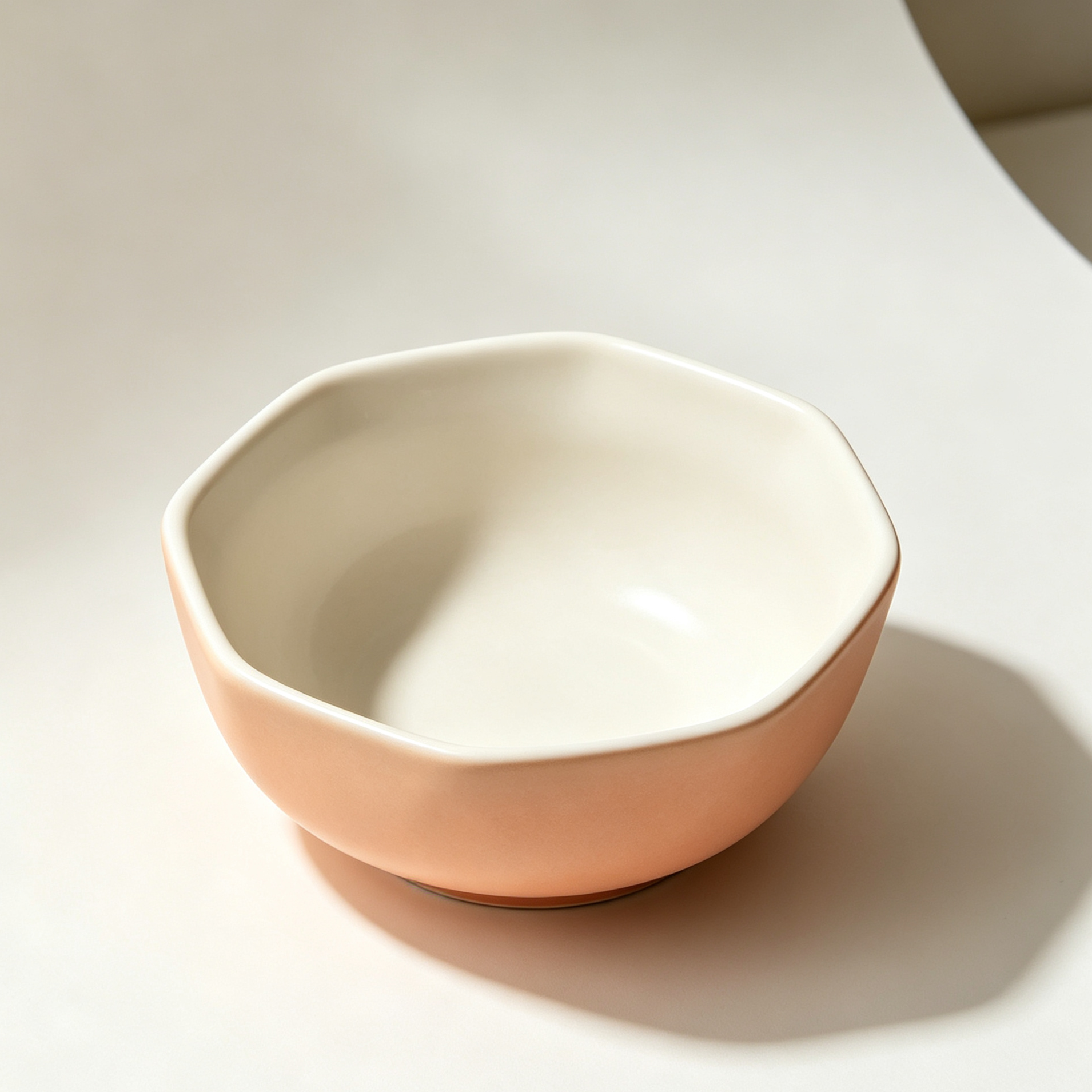 Modern polygonal bowls perfect for soup, salad, or dessert