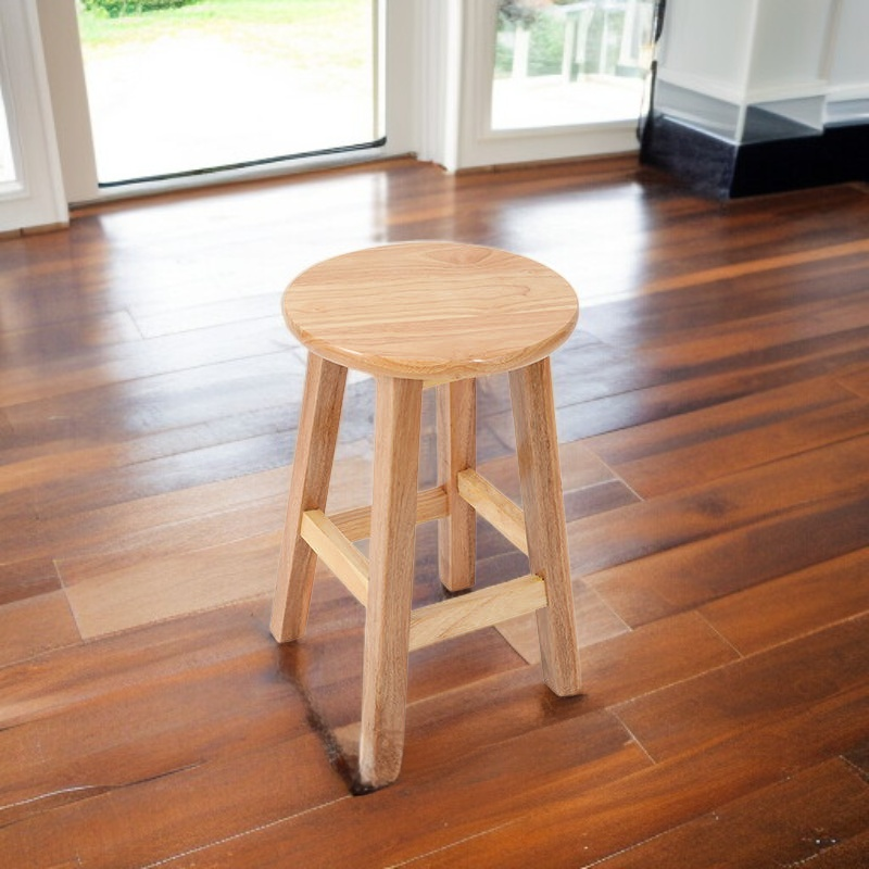 원목 사각 스툴