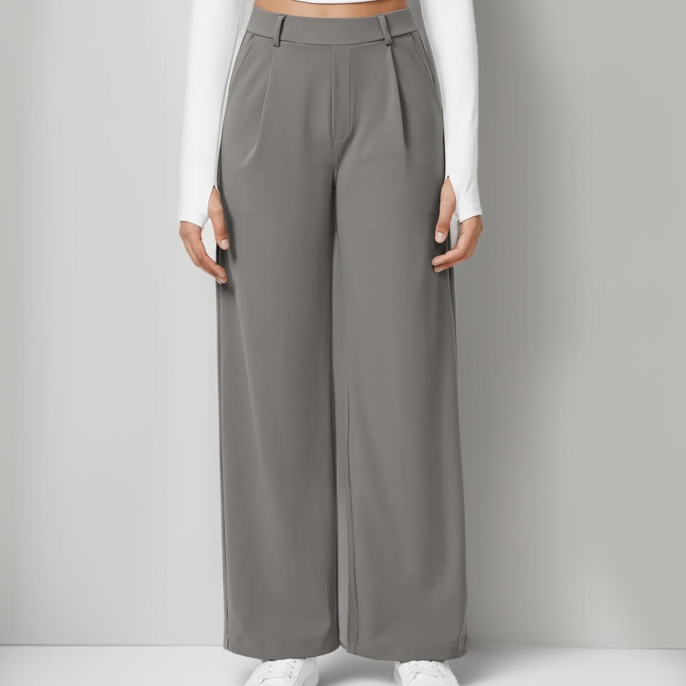 カジュアルポケットルーズスリムストレートパンツ