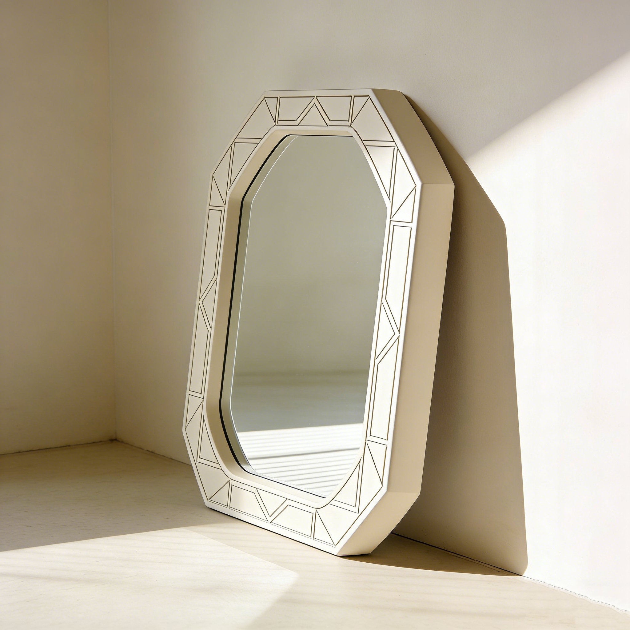 シンプルデザインメイクミラー2個組の全体写真