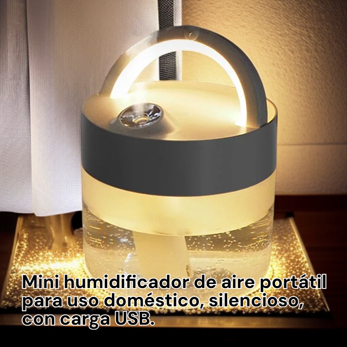 Mini humidificador portátil para el hogar, carga USB, silencioso