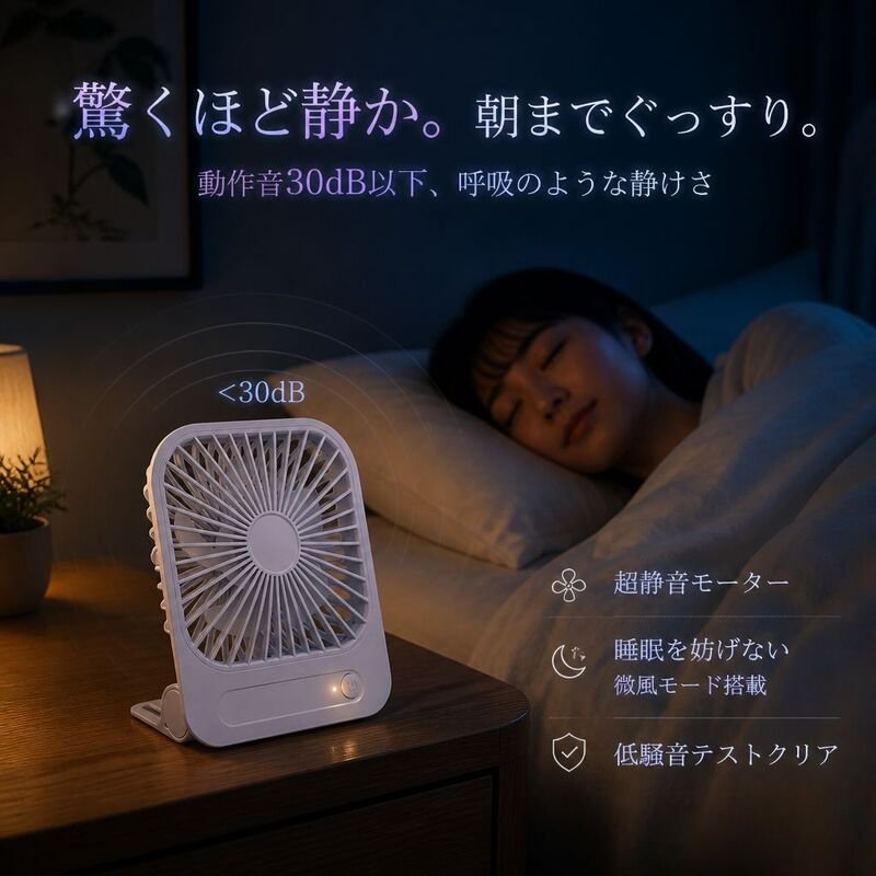 携帯用マグネット壁掛けミニファン、デスクトップ充電、超静音設計、オフィス適用