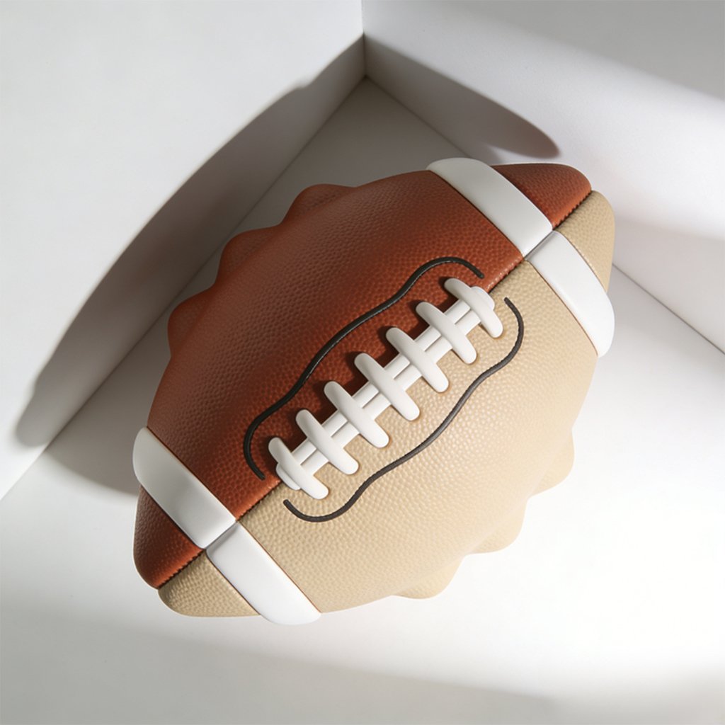 Professional Rugby Match Ball with high grip surface