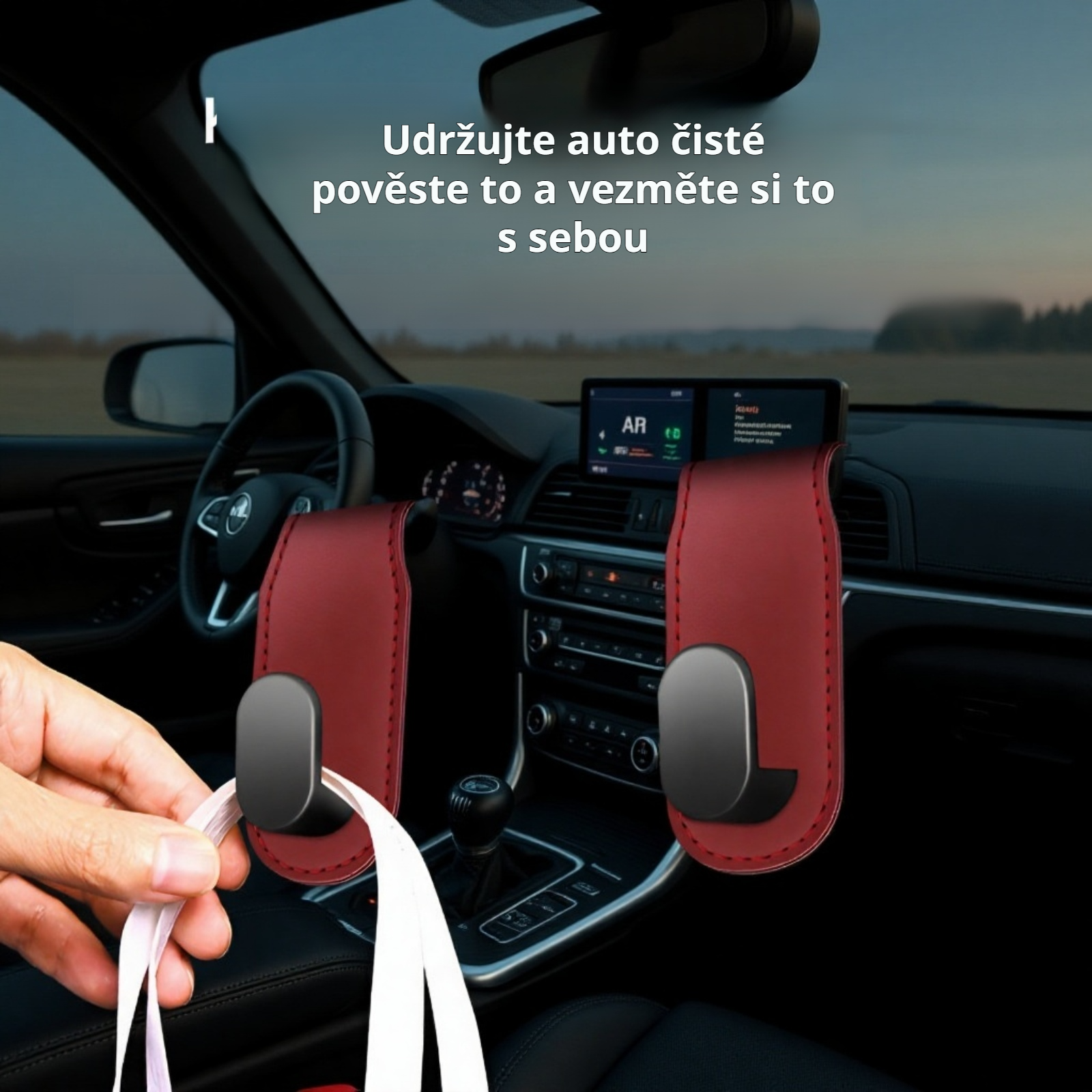 Snadná instalace háčků na opěrku hlavy v autě