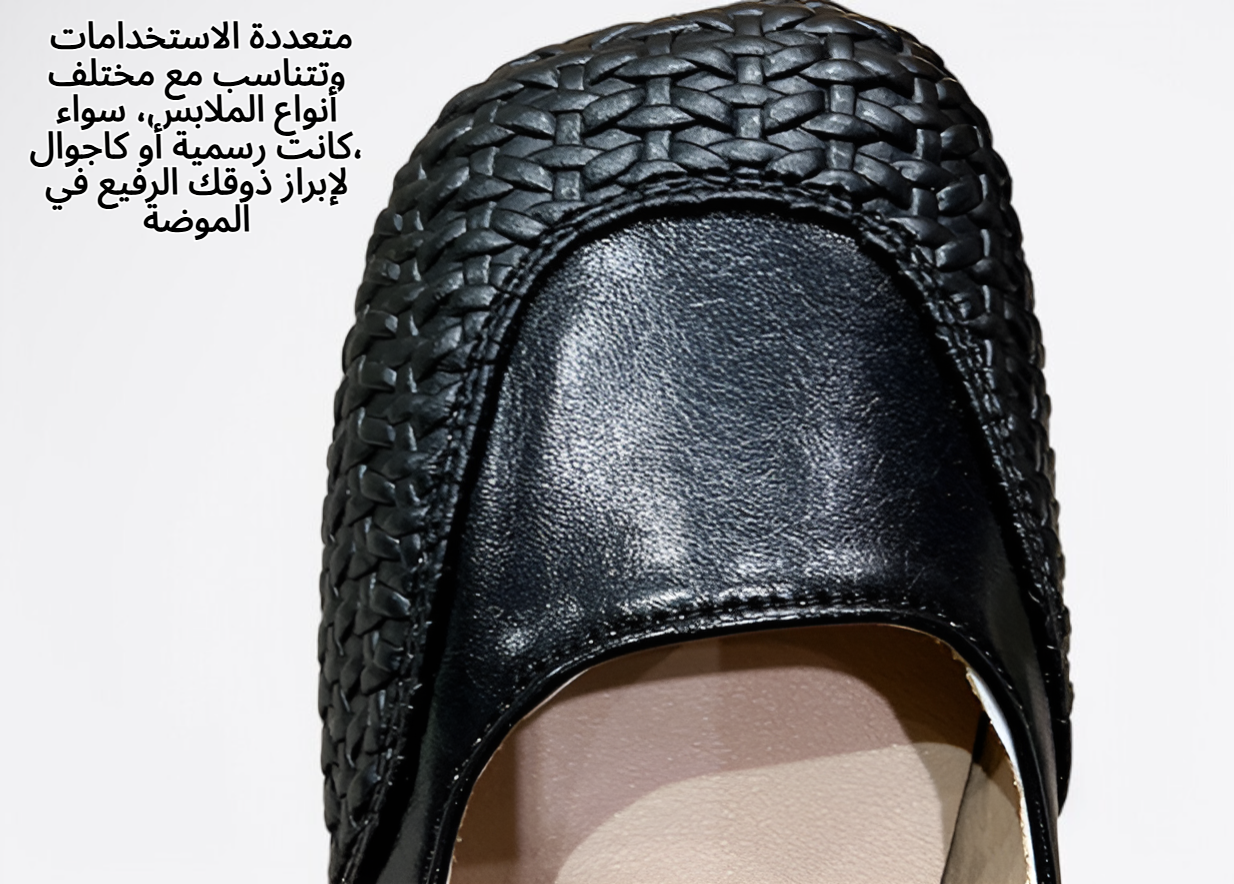 أحذية كورية أنيقة للنساء مع حزام كلاسيكي