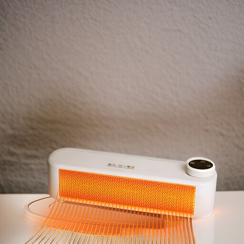 ミニ静音暖房機 小型ヒーター オフィスデスク用 省エネPTCセラミック