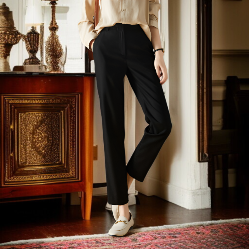 カレー パンツ スリム カジュアル ウィメンズ パンツ レディース スーツ パンツ ストレート シガレットパンツ
