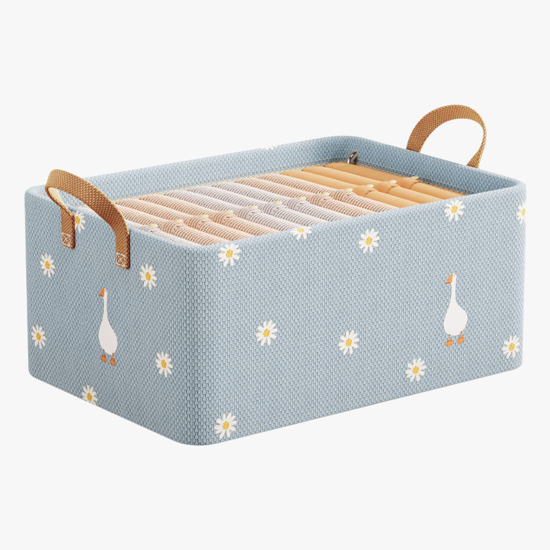Home Foldable Wardrobe Clothes Storage Basket Organizer