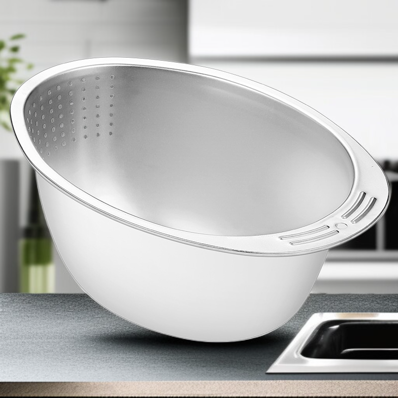 주방 가정용 쌀이 새지 않는 세척 대야 야채 바구니 과일 세척기