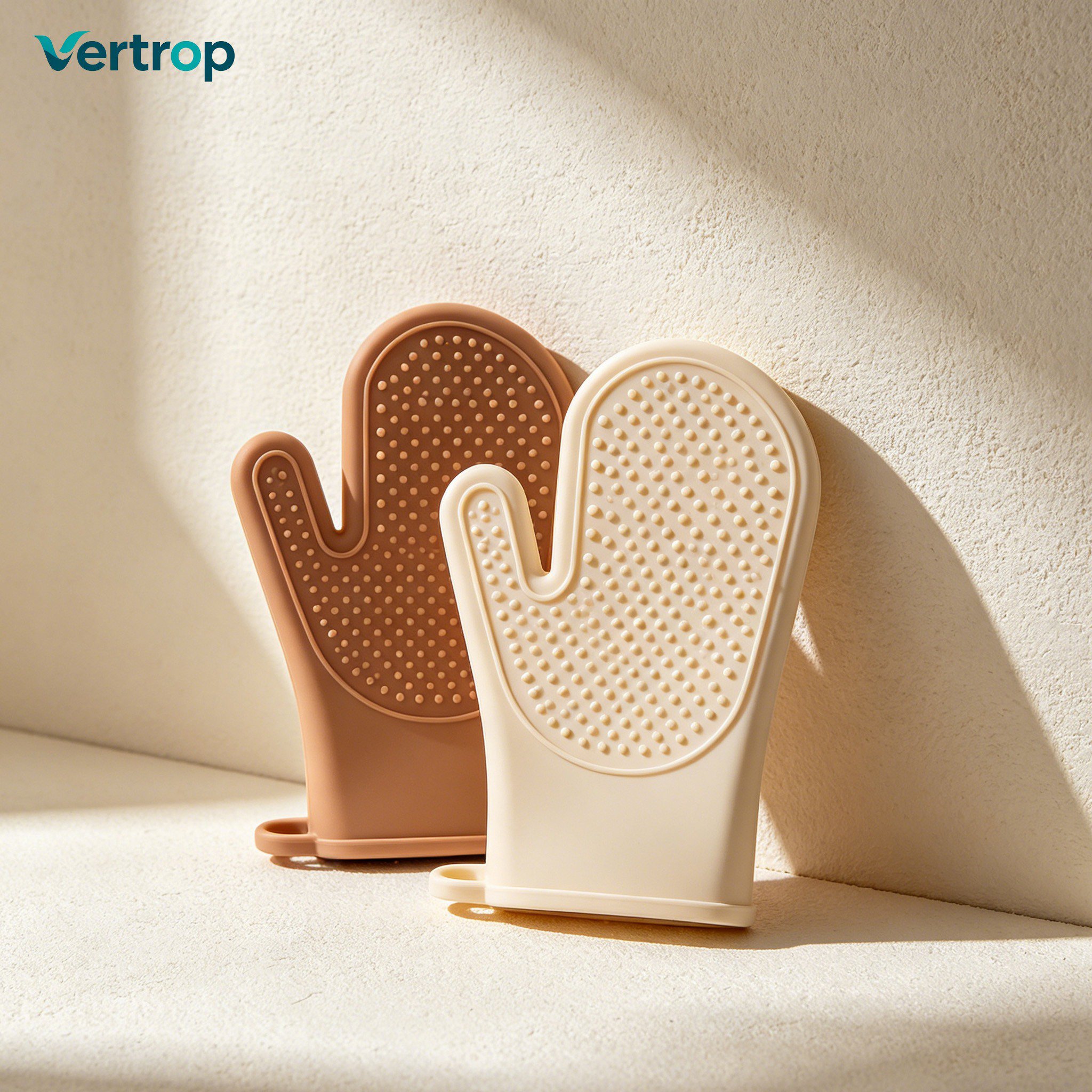 Silicone heat-resistant gloves set of 5 pairs for kitchen use