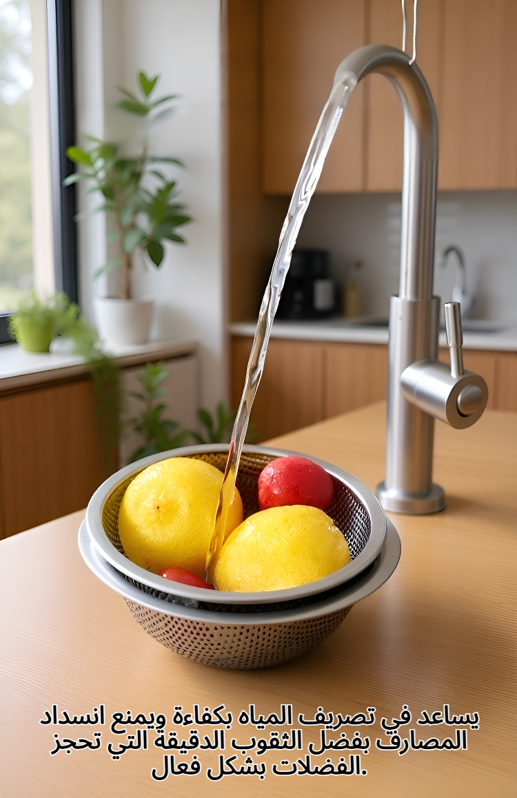 تصميم أنيق لسلة تصريف مياه المطبخ