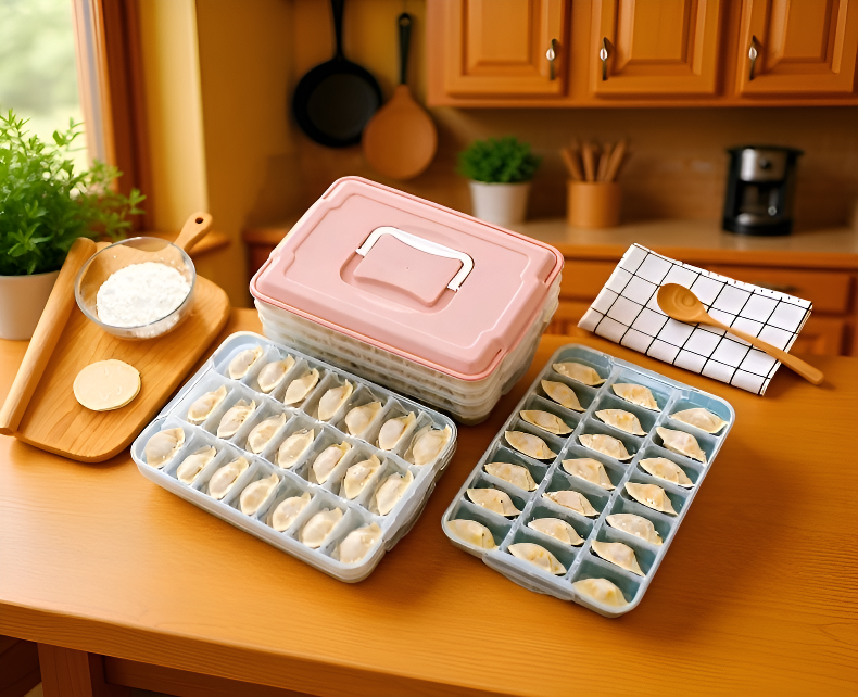 다층 구조로 분리 가능한 만두 상자