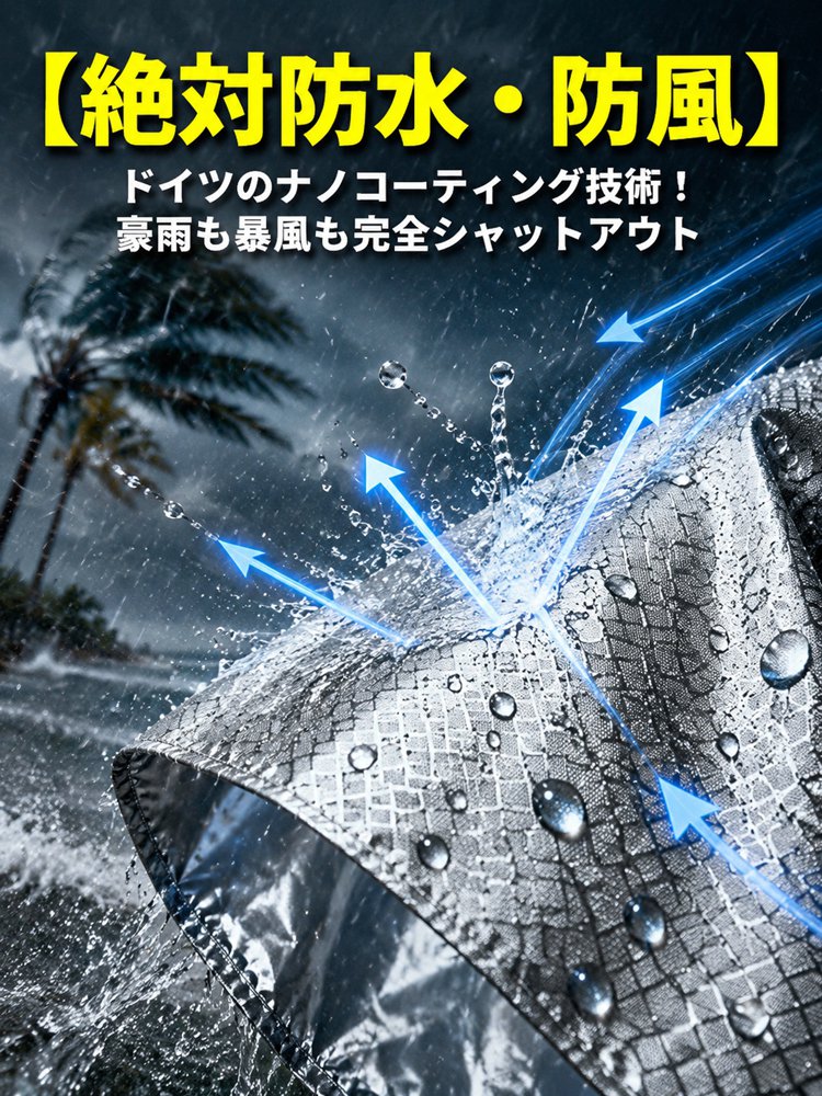 アウトドア用保温レインコート