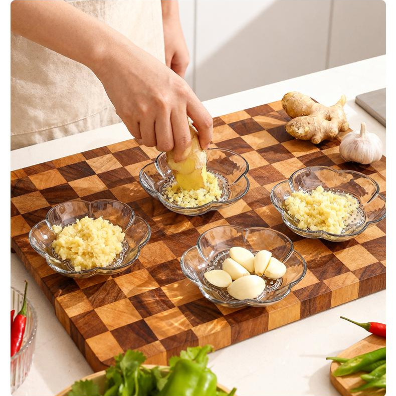 투명 벚꽃 생강 마늘 갈이 접시