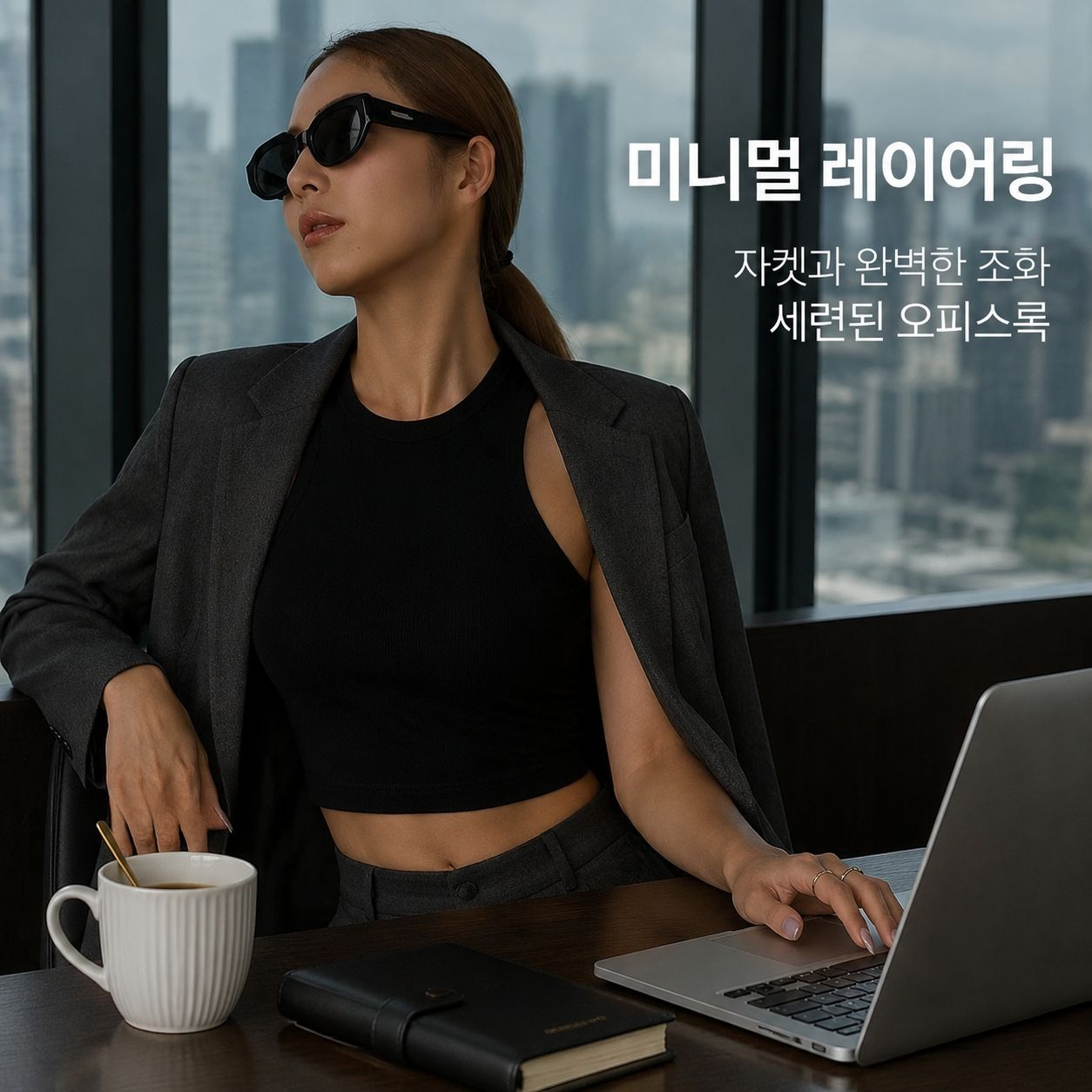 한국 스타일 민소매 상의