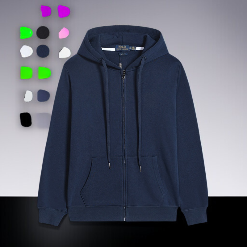 남성 기모 집업 가디건 봄가을 솔리드 캐주얼 가디건 후드 자수 집업 가디건 상의