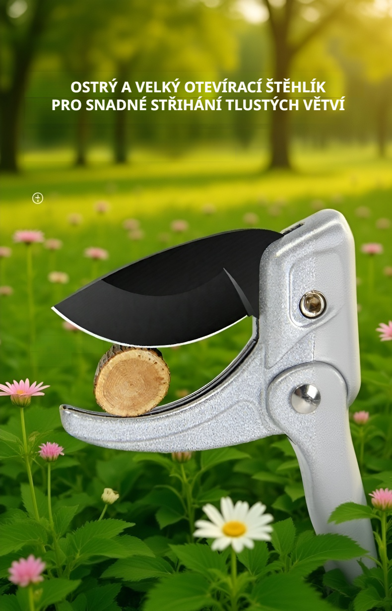 Ergonomická rukojeť zahradnických nůžek pro pohodlné použití