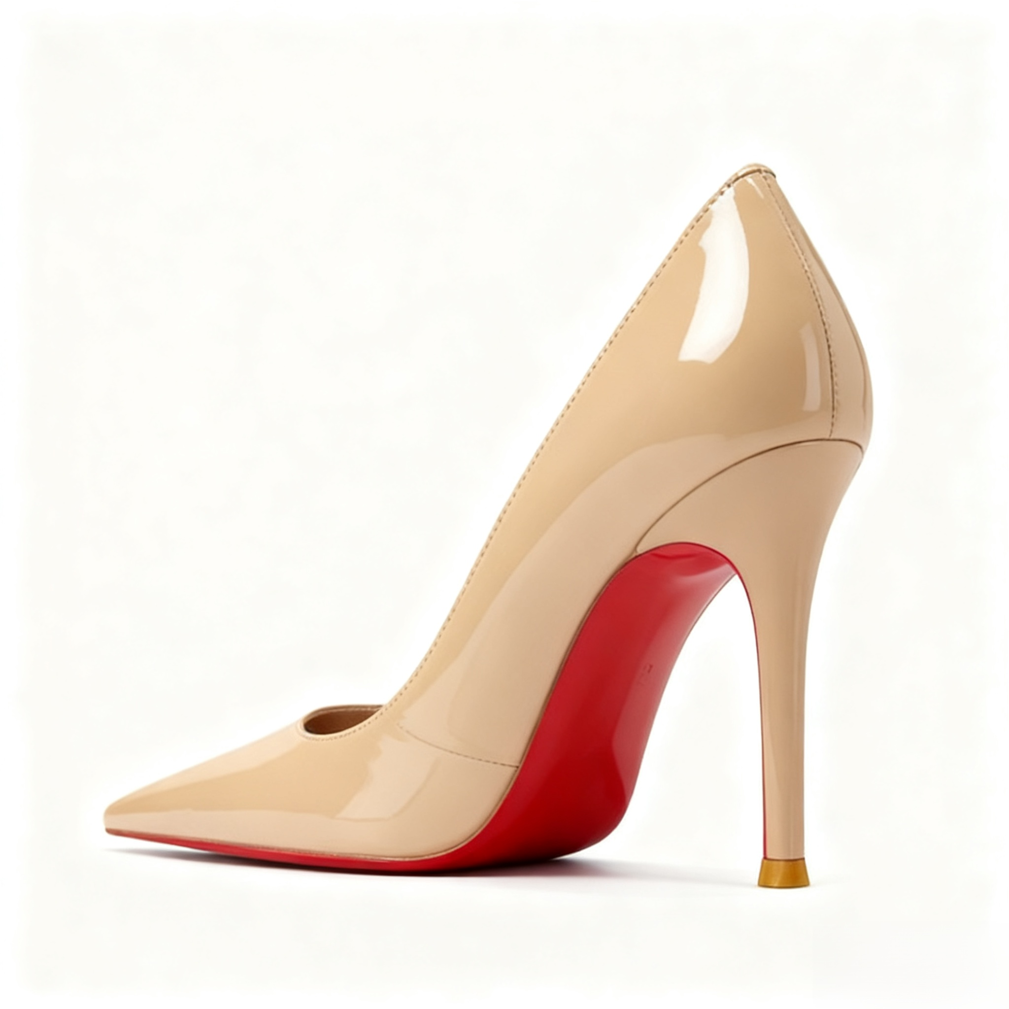 여성용 스틸레토 힐이 달린 새로운 스타일의 에나멜 가죽 레드솔 하이힐