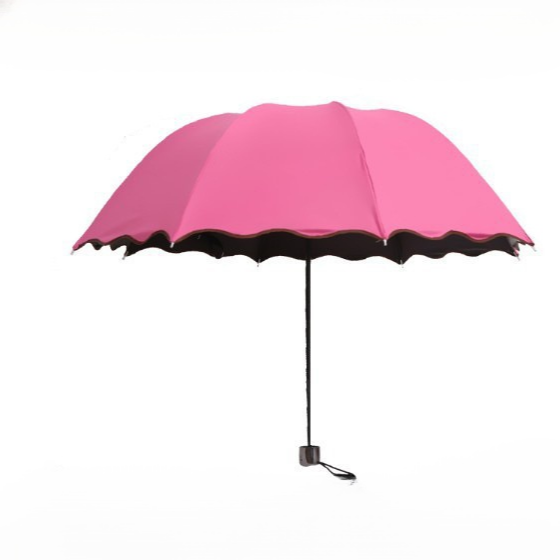  變色開花雨傘防曬加厚黑膠晴雨兩用折疊傘