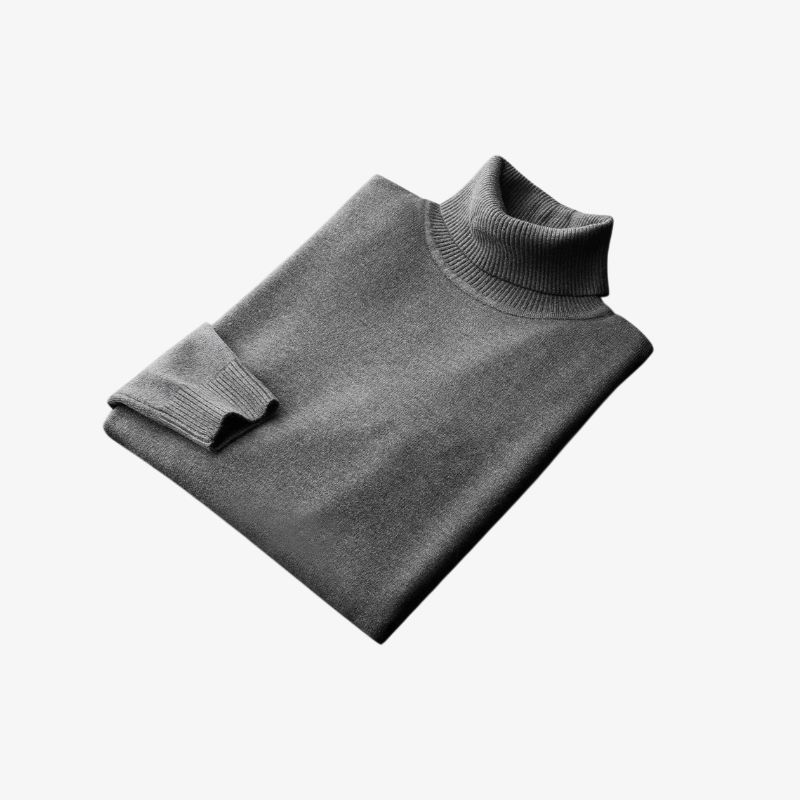 부드러운 소재 남성 터틀넥 니트 확대 이미지