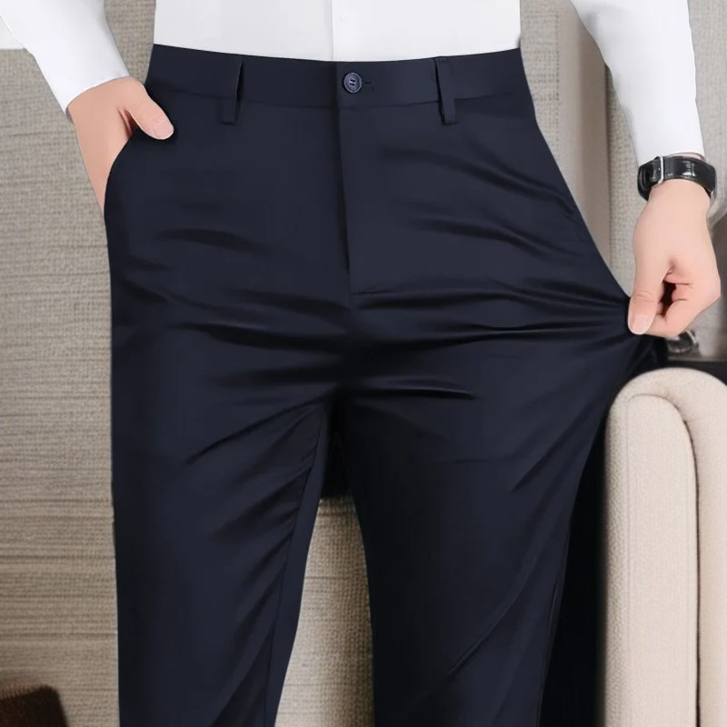 アイスシルク4WAYストレッチシワ防止スラックス