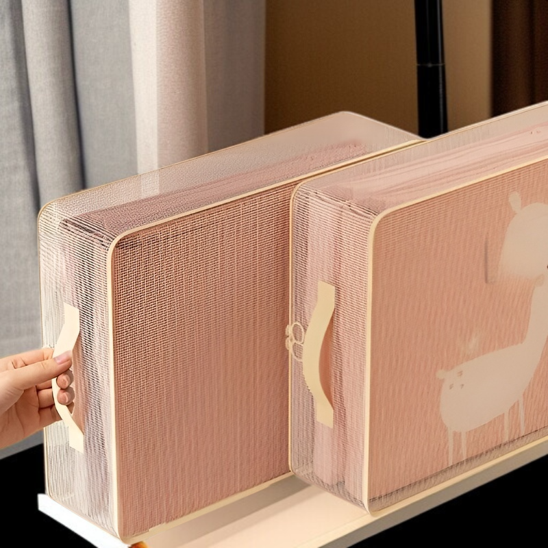 간절기 수납 가방 4종 세트 곰팡이 방지 의류 정리 가방 면 이불 수납 가방 칸막이 망사 옷장 수납 가방