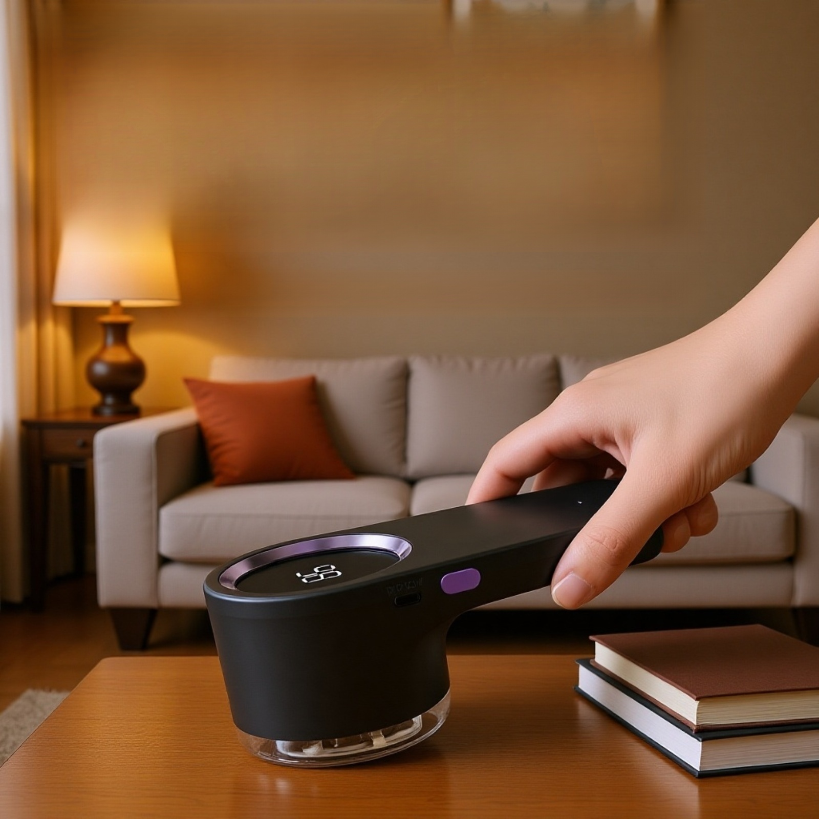 毛玉取りスクレーパー使用例：セーターの毛玉除去