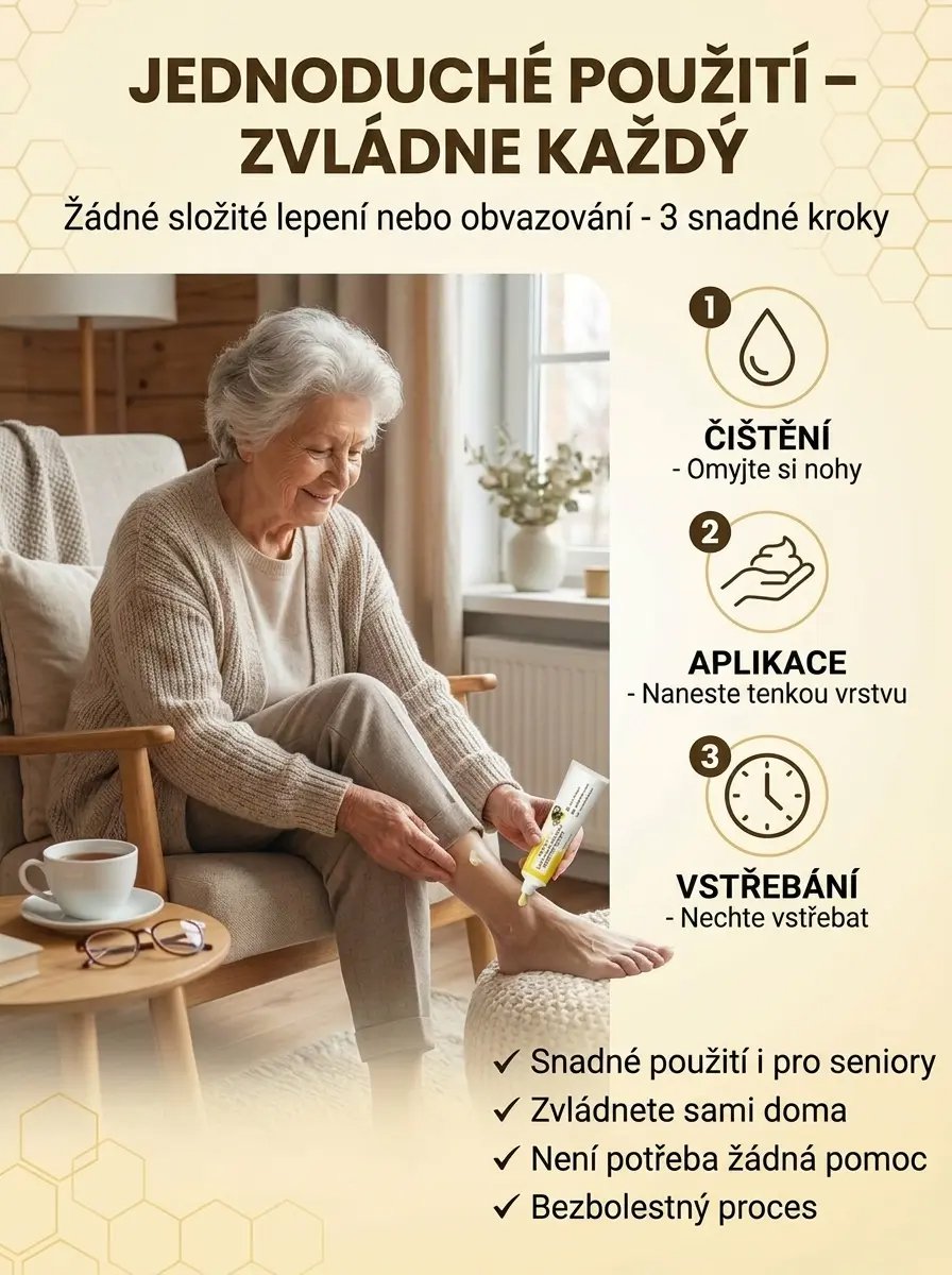 Krém na odstranění kuřích ok a mozolů s včelím jedem