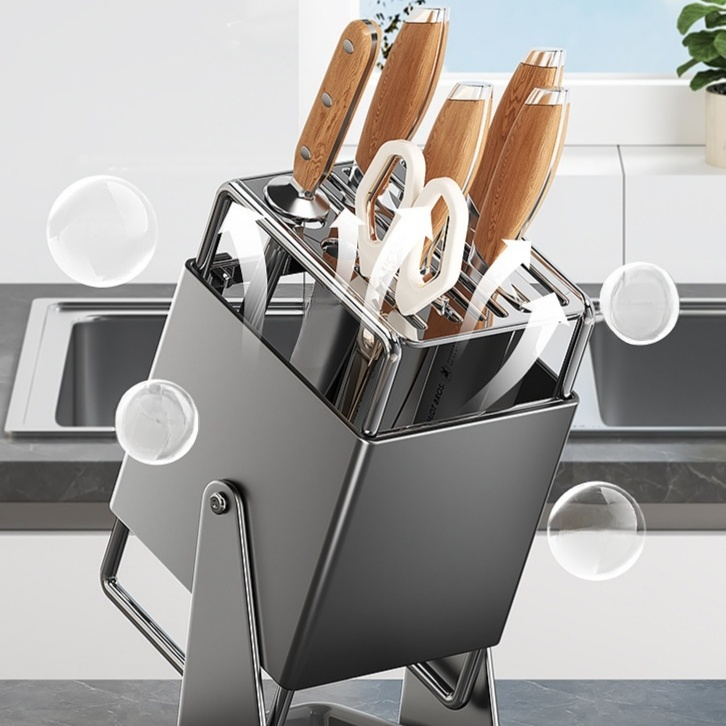 회전 가능한 주방 칼걸이 오픈형 수납대