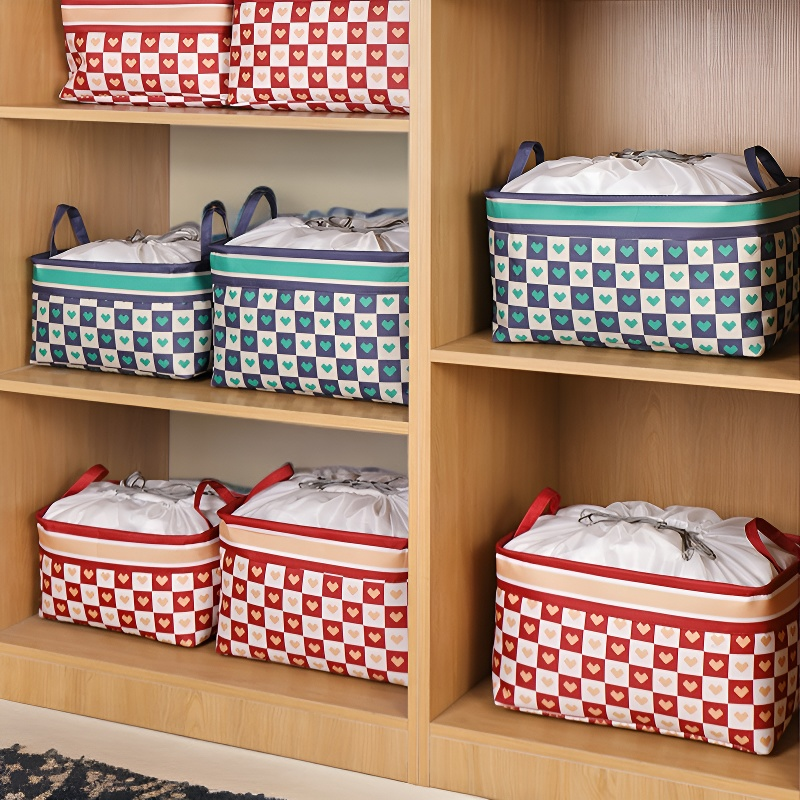 愛心方形收納籃 髒衣服日式桌面編織雜物方形收納籃