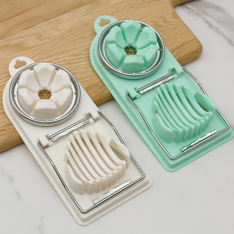 2 in 1 계란 및 송화단 커터, 주방 다용도 도구