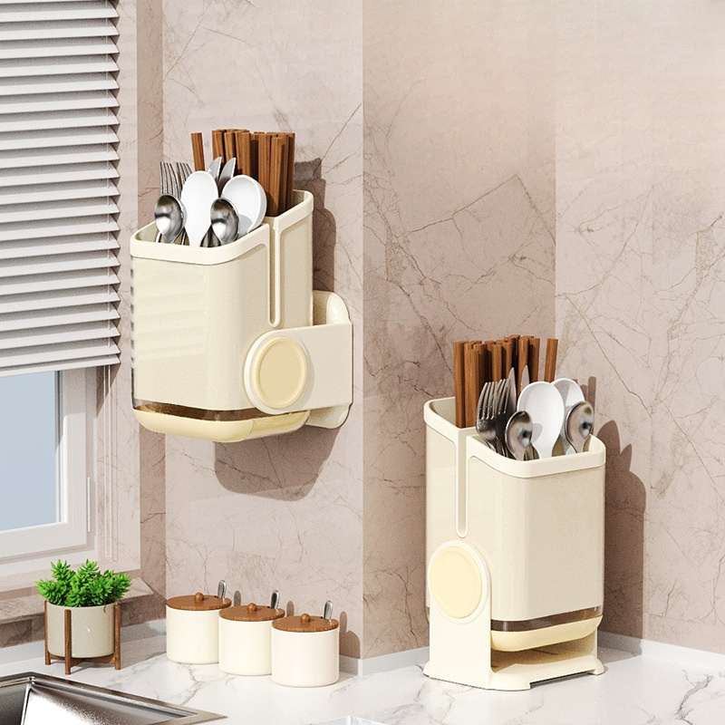 筷子收納盒墻上壁掛免打孔