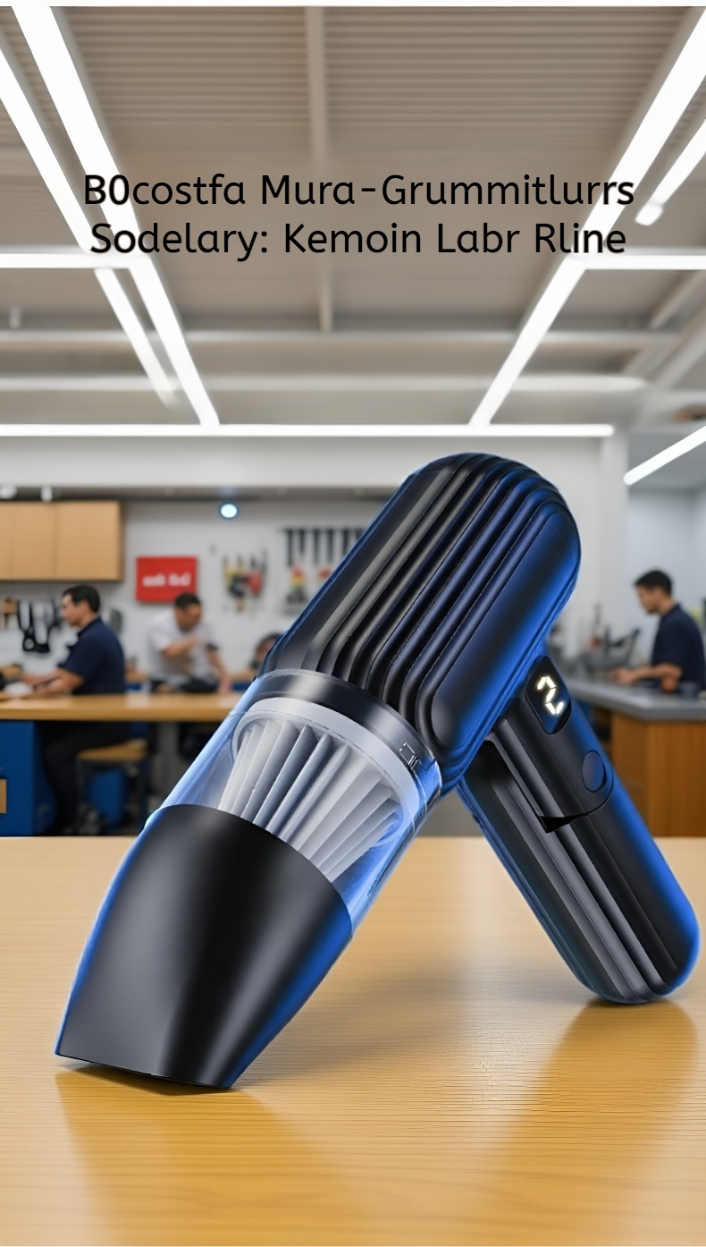 Kabelloser Staubsauger entfernt Staub und Schmutz im Wohnzimmer