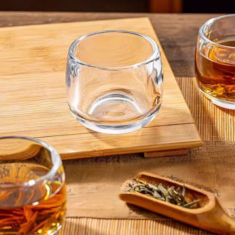 Vaso de cristal sin plomo resistente al calor para el cuidado de la salud