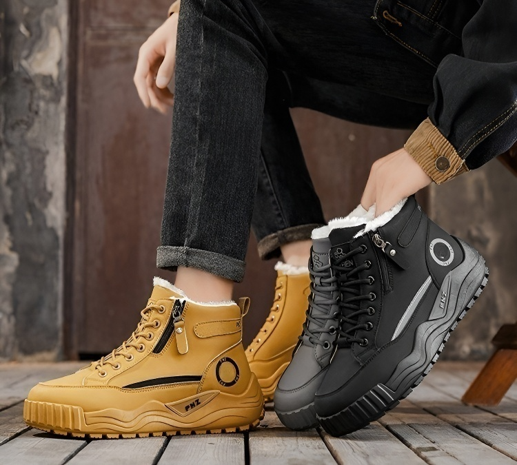 스타일리시한 남성 하이탑 워커 측면