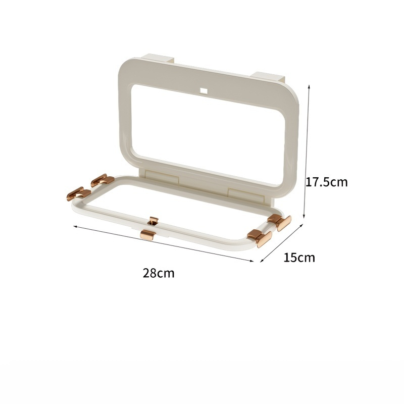  壁掛式廚房垃圾桶摺疊專用袋架