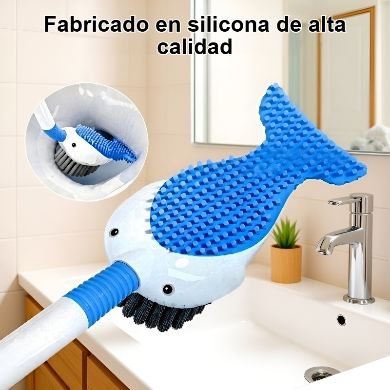 Cepillo de baño de silicona para base de baño.