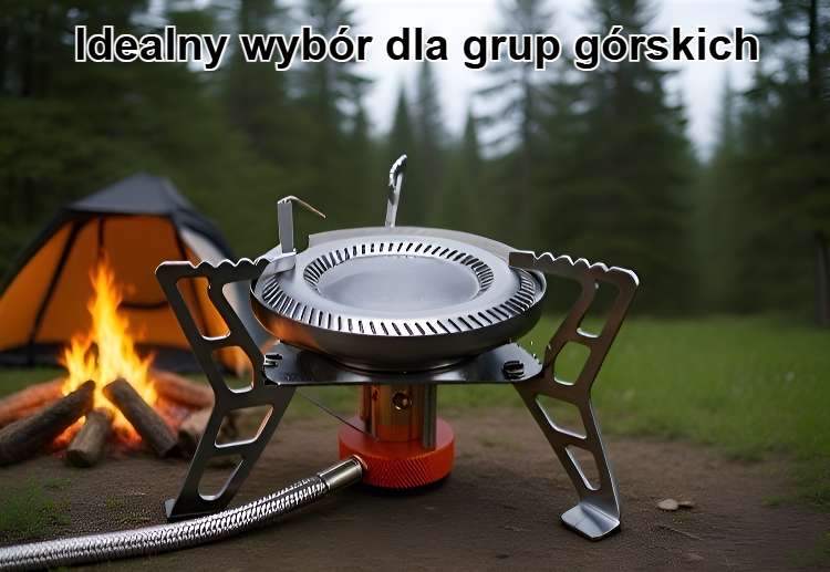 Kuchenka gazowa z rozdzielonym palnikiem na wyprawę górską
