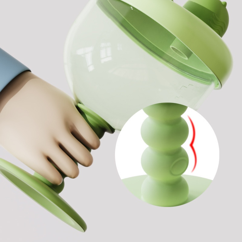 带刻度设计的婴儿学饮杯细节