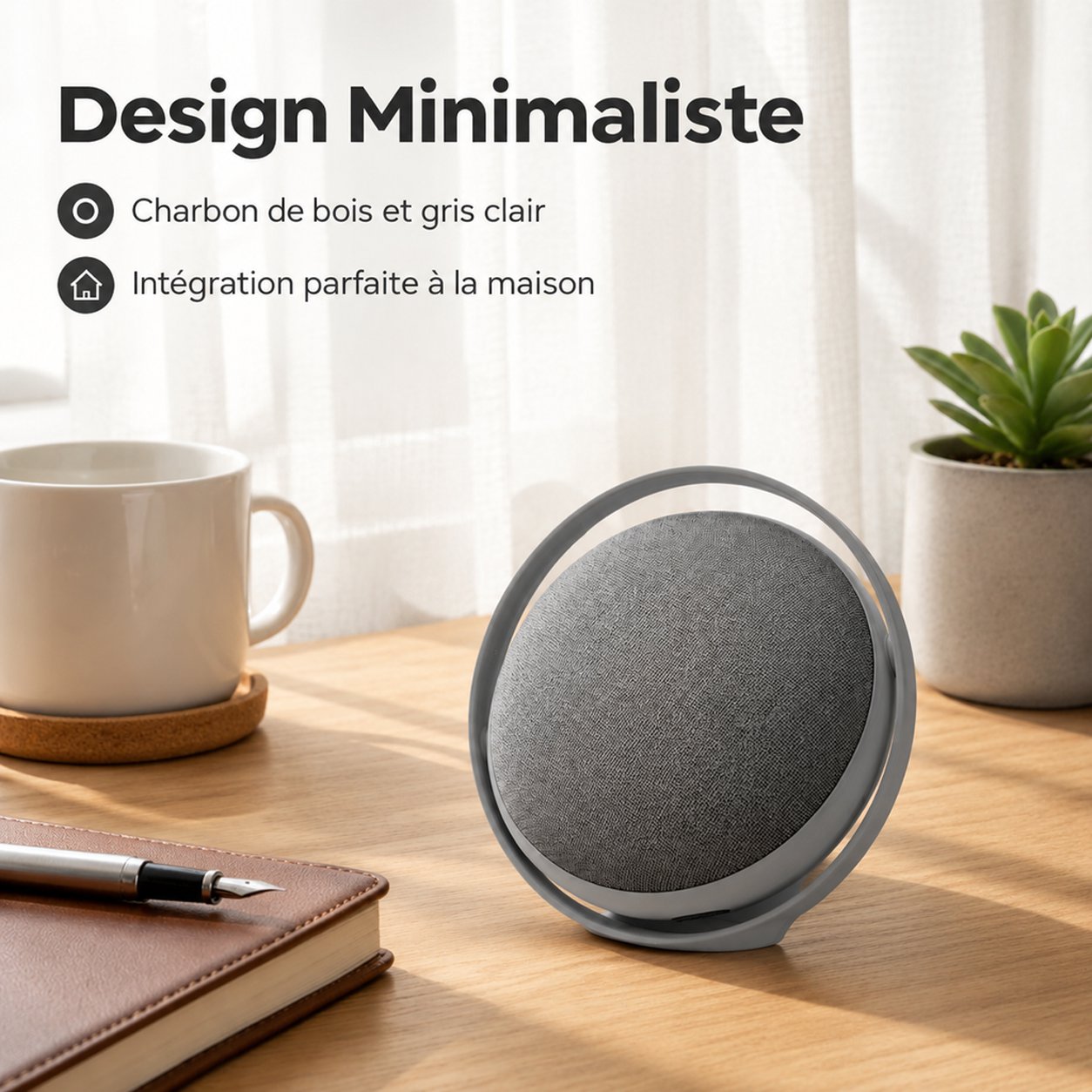 Haut-parleur Bluetooth Portable Rond pour Bureau