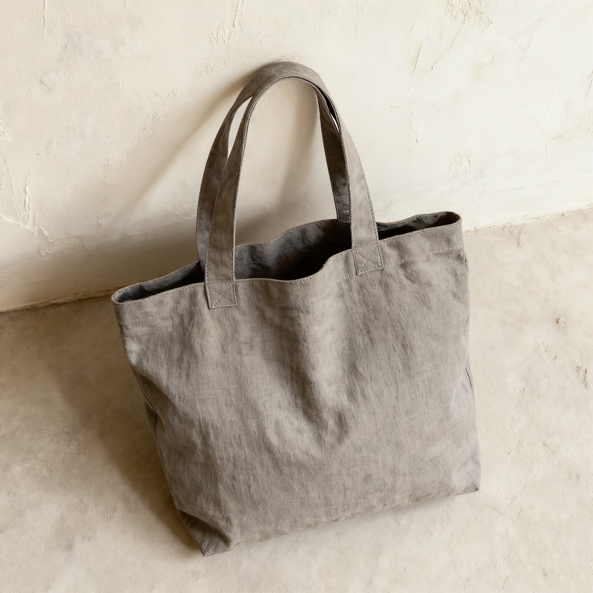 빈티지 스타일 패브릭 에코백 전체 이미지