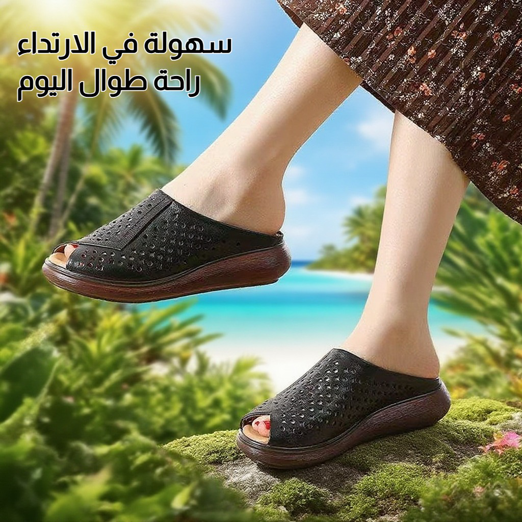 نعال نسائية مريحة بنعل سميك