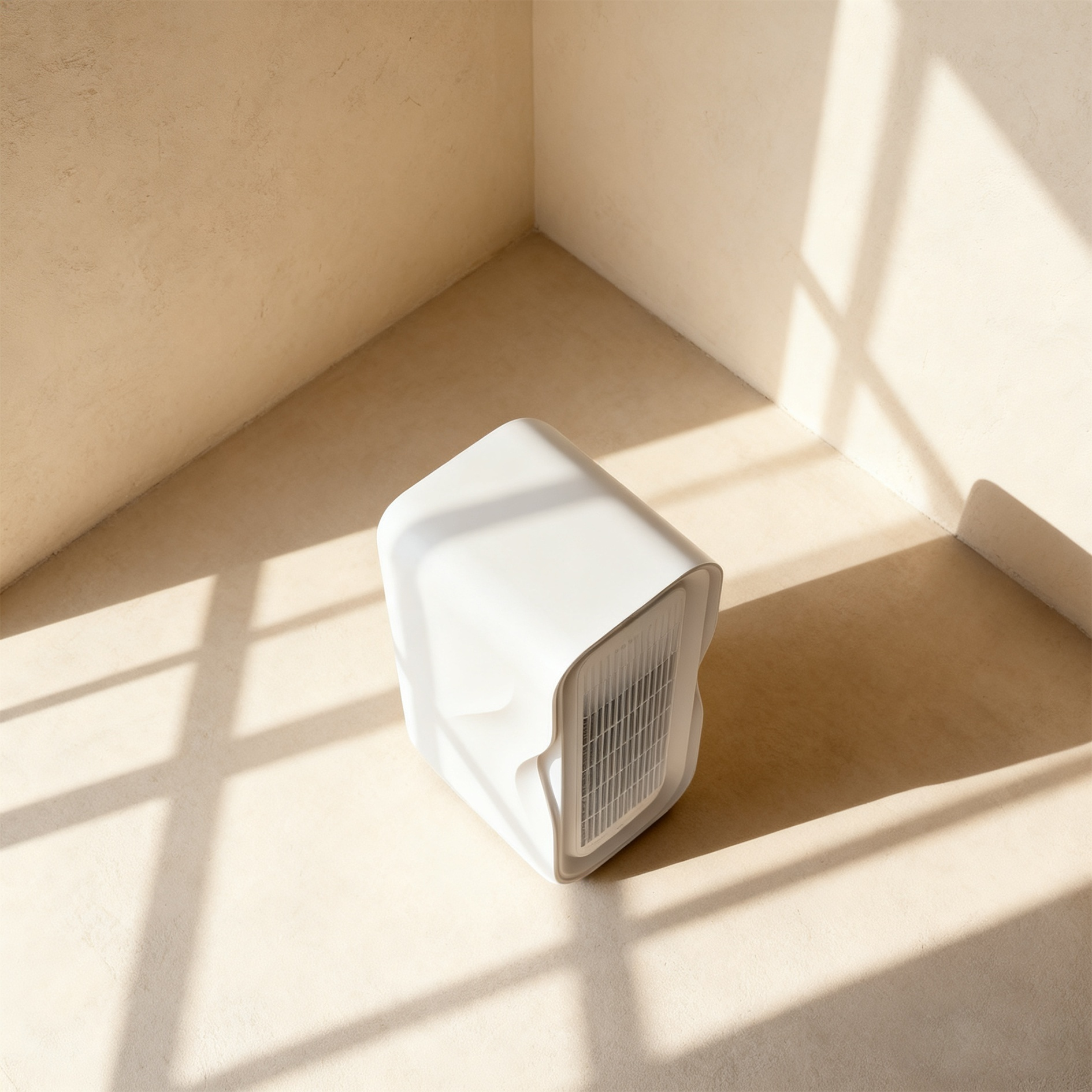 실내 거실에 놓인 스마트 공기청정기