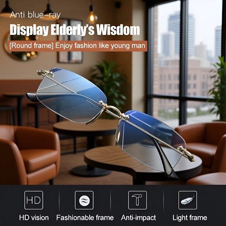 Brýle proti modrému světlu s bifokálními čočkami pro presbyopii