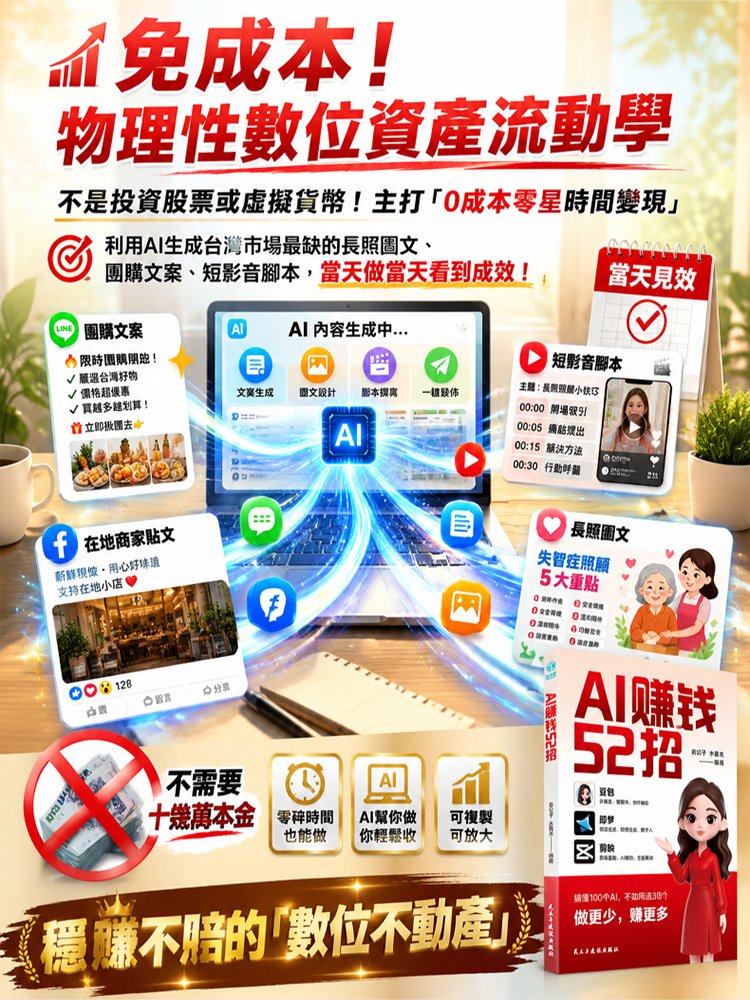 AI賺錢52招零基礎入門精通