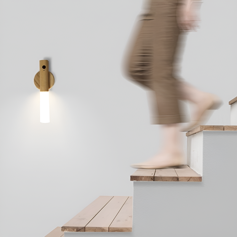 木質感應無線小夜燈