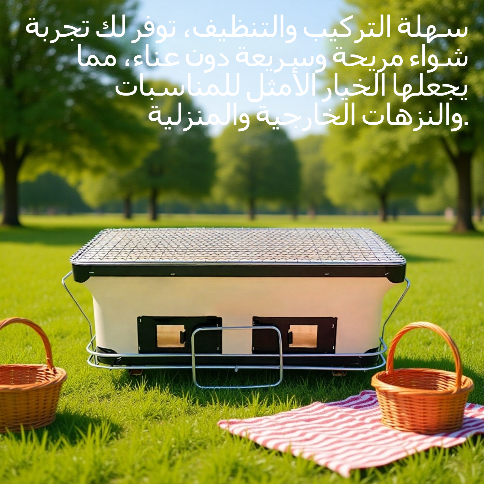 شواية محمولة للاستخدام المنزلي والخارجي بتصميم عصري