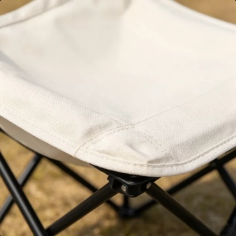 Portable camping moon chair folded for easy transport