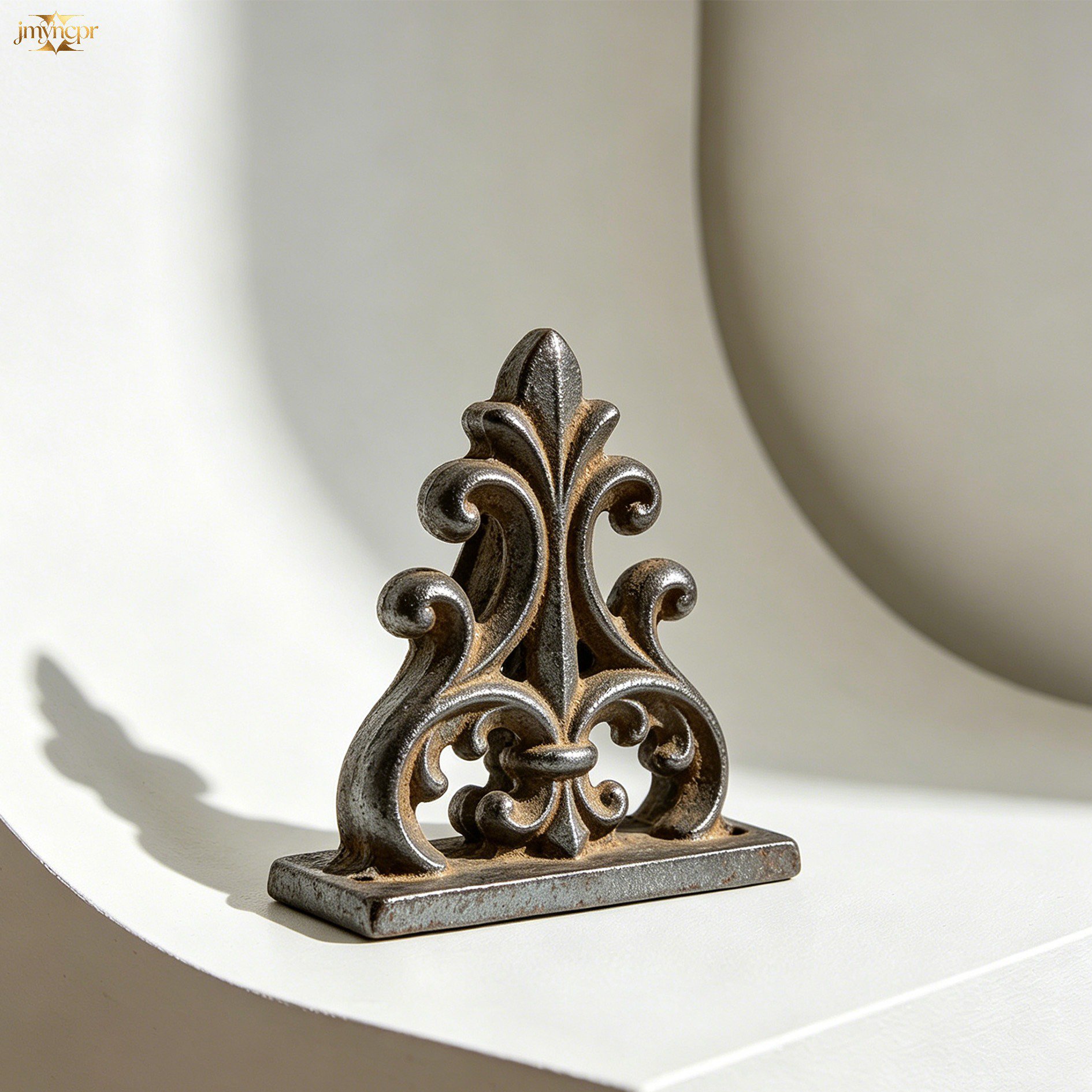 Wrought iron carved doorstops set of 4