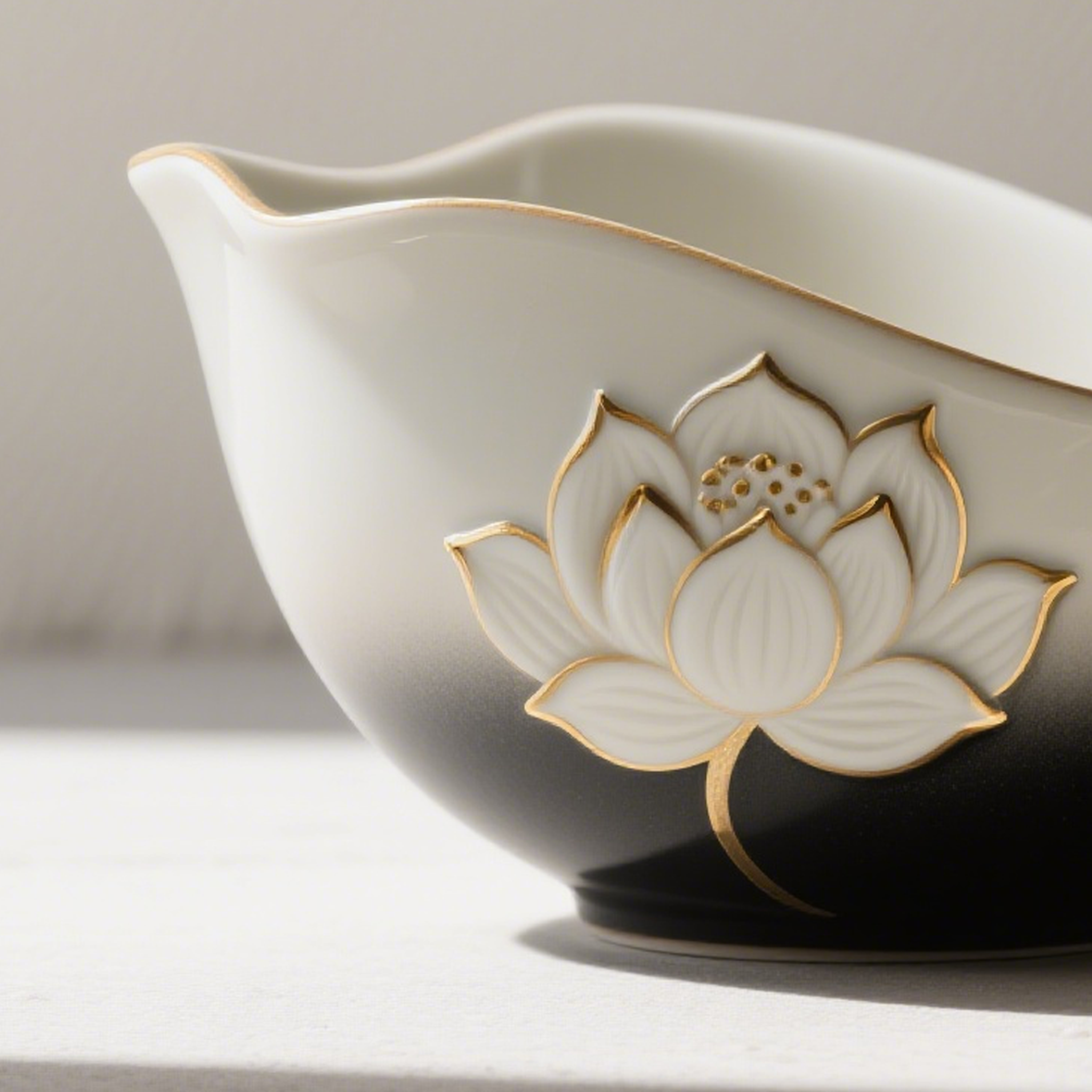  ชุดถ้วยเซรามิคลายบัว (5 ชิ้น)